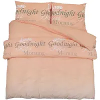 vidaXL Ensemble de literie rose 140x200 cm coton