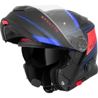 Bogotto Casque modulable H271 BT Taog Bluetooth, noir mat/rouge/bleu, XS