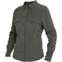 John Doe Motoshirt Basic, chemise/veste femmes ,Vert Foncé ,M