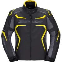 Spidi Veste textile pour moto Race-Evo H2Out, noir/gris/néon, 2XL