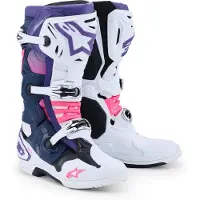 Alpinestars Bottes Tech 10 White Violet Navy Blue Pink Fl