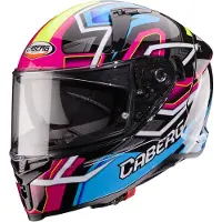 Caberg Casque intégral AVALON X BRAMA, taille M, bleu/rose/jaune/noir