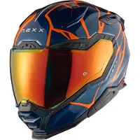 NEXX X.WST3 B-Side, casque intégral ,Bleu Foncé/Orange ,L