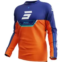 Shot Race Gear Devo Daytona Long Sleeve Jersey Orange,Bleu 3XL Homme