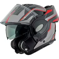 Bogotto FS-X600 Vyda casque pliable, noir mat/gris/rouge, M