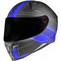 Bogotto FF110 Cinder Mat Noir Bleu Casque Intégral Taille XL
