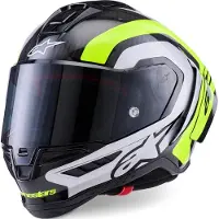 Alpinestars Casque Supertech R10 Arius, noir/blanc/jaune fluo, XL (61/62)