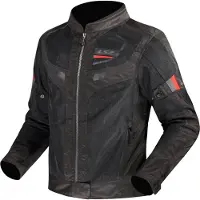 Ls2 Textil Veste textile LS2 Garda Air pour femme, noir/rouge, 5XL