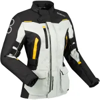 Bering Veste textile imperméable Zephyr pour femme, noir/gris/jaune, 42