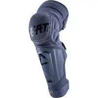 Leatt 3DF Hybrid EXT Genouillères et Protège-tibias Motocross Bleu Foncé Taille S-M
