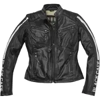 Black-Cafe London Toronto Veste en cuir de moto dames