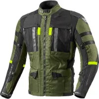 Berik Veste de moto textile imperméable Absolute Zero RX, noir/olive, taille 50