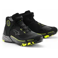Alpinestars CR-X, chaussures Drystar ,Noir/Gris/Jaune Néon ,9.5 US