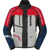 Spidi Veste textile imperméable 4 Season V3 H2Out, couleur : bleu/rouge/bleu, taille L