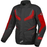 Sonstiges Veste textile imperméable pour moto Macna Rancher, noir/rouge, XS