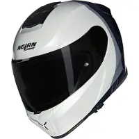 Nolan N80-8 Verniciatura Sp N-Com Casque Intégral Blanc/Noir S unisex