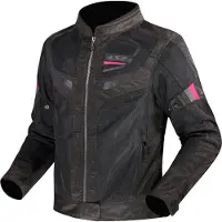 LS2 Helmets Veste de moto en textile LS2 Garda Air pour femme, noir/rose, M