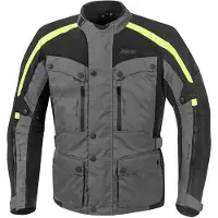 GMS Temper Veste Moto Textile Grise Noire Jaune Taille L