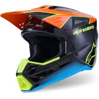 Alpinestars S-M3 Fray Casque De Cross Noir/Orange/Jaune M unisex