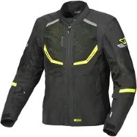 Macna Veste textile imperméable pour moto Macna Tondo, noir/jaune, L