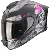 Scorpion EXO-530 Air Hadji, casque intégral ,Mat Noir/Gris/Fuchsia ,M