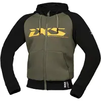 IXS Rapid 1.0 Sweat à Capuche Moto Zippé Vert Orange Taille L