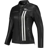 Rusty Stitches Alice Veste en cuir de moto pour femmes Taille
