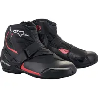 Alpinestars SMX-1 R V2, bottes courtes ,Noir/Rouge ,49 EU