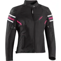 Ixon Ilana Evo Noir Fuchsia Femmes Blouson Moto Textile Taille XL