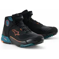 Alpinestars CR-X, chaussures Drystar ,Noir/Pétrole/Orange Néon ,10 US