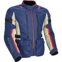 Acerbis X-Travel 2.0, veste textile unisexe ,Bleu/Beige/Rouge ,L