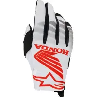 Alpinestars Honda Radar, gants ,Blanc/Noir/Rouge Clair ,XL