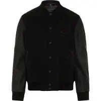Rokker College Black Blouson de moto en cuir/textile