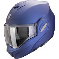 Scorpion Exo-Tech Evo Pro Solid Mat Metallic Bleu Casque Modulable Taille XS