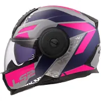 LS2 Helmets Casque modulable LS2 FF902 SCOPE II Oxyd Matt Gris Bleu Violet taille 3XL