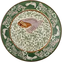 Bloomingville Assiettes Hezha vertes, lot de 6 pièces