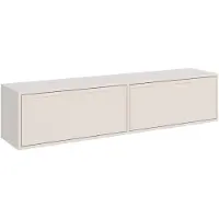 Selsey Velveto - Meuble TV suspendu à 2 portes, cachemire, 140 cm