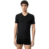 Mey Homme Mey Regular Fit T-shirt Encolure en V noir, Unicolore