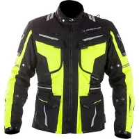 MUGENRACE Aerator Veste Textile Noire Jaune Fluo Imperméable Taille XS