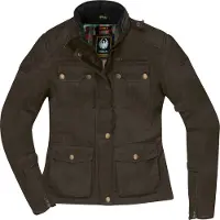 Merlin Buxton II Femmes Veste Moto Cirée Olive Taille S