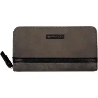 Tom Tailor Porte-monnaies 'Elin' gris foncé / noir