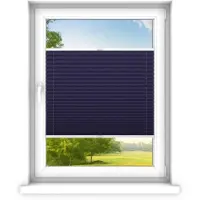 Time4blinds , Store plissé sur mesure, Sans perçage, 100x170 cm, Saphir