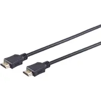 Helos Câble de connexion, HDMI mâle/mâle, 4K, 1,5m, noir HDMI 2.0 mâle/mâle HEAC, 3840 x 2160 (1.50 m), Câble vidéo, Noir