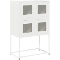 vidaXL Highboard blanc 68x39x107 cm acier