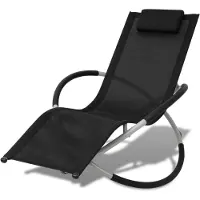 vidaXL Bain de soleil géométrique acier noir et gris