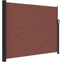 vidaXL Marquise latérale extensible brun 160x500 cm