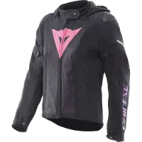 Dainese Super Sprint Air Tex Femmes Veste en tissu (IT48) Noir/Rose/Mauve 42