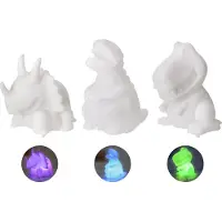 Tobar Set de 3 lampes décoratives dinosaures avec changement de couleur