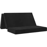 vidaXL Canapé-lit pliant 120 x 67 x 45 cm Noir