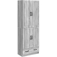 vidaXL Ensemble d'armoires , 2 pièces, gris, bois de Sonoma